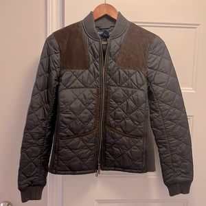 Women’s Ralph Lauren quilted navy blue jacket. Size medium.